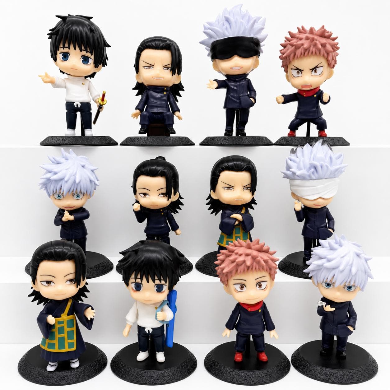 Action Figures Jujutsu Kaisen 10 cm com Braços Articulados  12 Modelos Avulsos sem Caixa