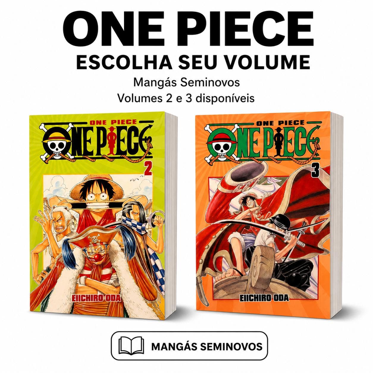 Mangá One Piece Conrad Português Volumes 2 e 3 Seminovos