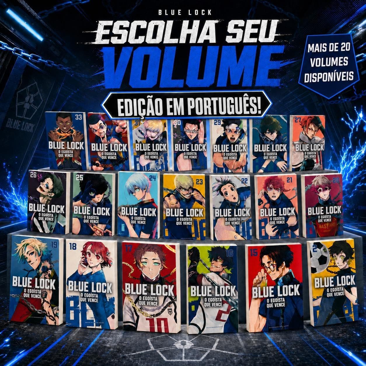 Mangá Blue Lock em Português Volumes Avulsos Novos e Lacrados Panini