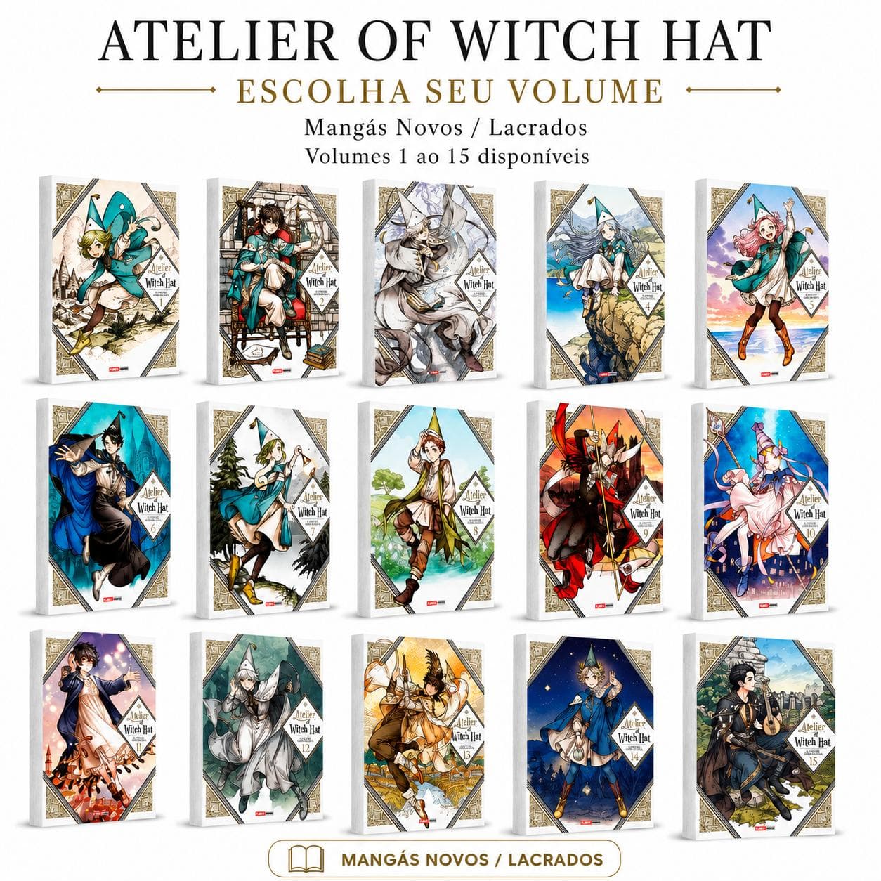 Mangá Atelier of Witch Hat - O Ateliê de Bruxaria Panini Volumes Novos Lacrados