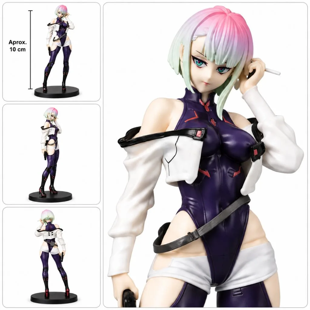 Action Figure Lucy Cyberpunk Edgerunners 24 cm Bootleg com Caixa