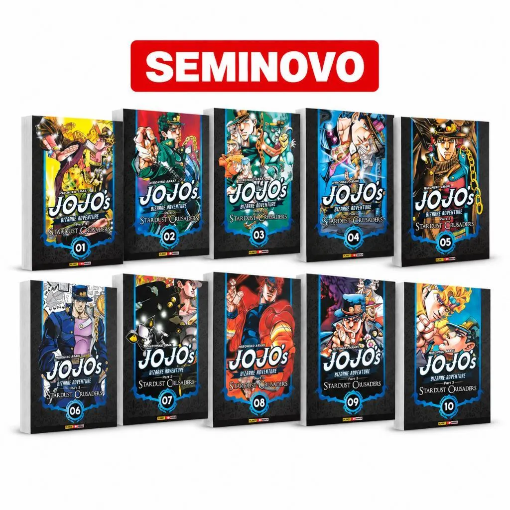 Mangá JoJo’s Bizarre Adventure Parte 3 Stardust Crusaders Seminovo Panini Português
