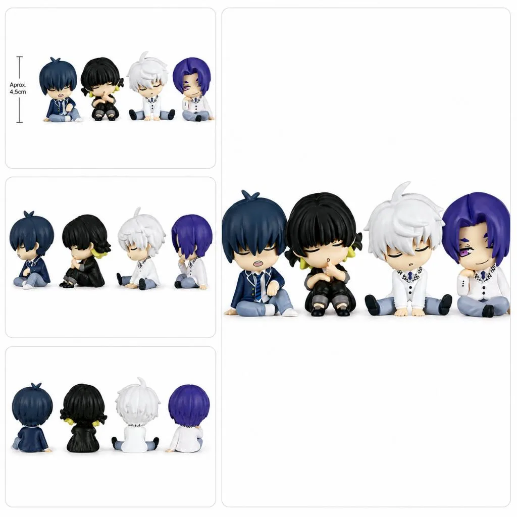 Action Figure Blue Lock Chibi 4,5cm Isagi Bachira Nagi Reo Boneco Miniatura Anime Futebol PVC Colecionável Decoração