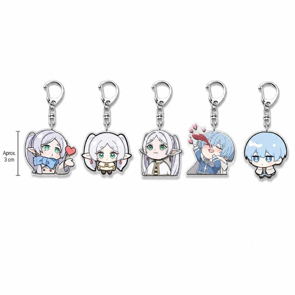 Chaveiro Acrílico Frieren Himmel Chibi 3cm Sousou no Frieren Jornada para o Além Anime Acrylic Charm Mochila Presente