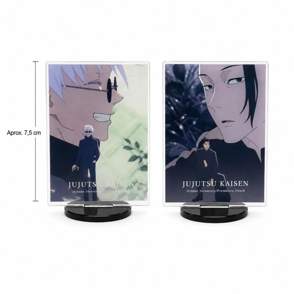 Acrílico Jujutsu Kaisen 7,5cm Gojo Geto Hidden Inventory Placa Decorativa Anime Suporte Mesa Escolha o Modelo