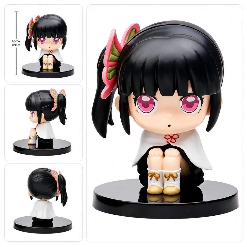 Action Figure Kanao Tsuyuri Chibi 9cm Kimetsu no Yaiba Demon Slayer Boneco Anime Miniatura PVC Colecionável Decoração