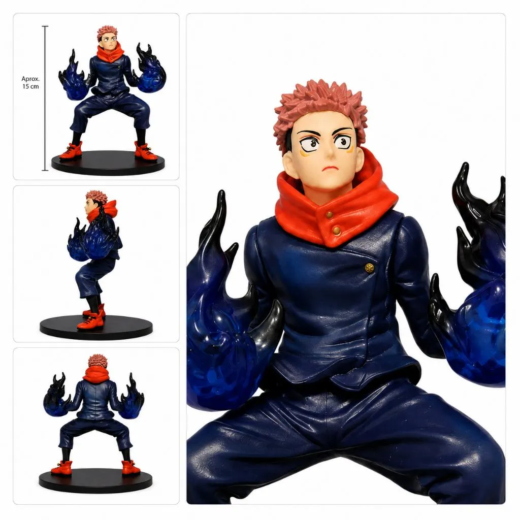 Action Figure Yuji Itadori Energia 15cm Jujutsu Kaisen Boneco Anime Colecionável PVC Estatueta JJK Decoração Otaku