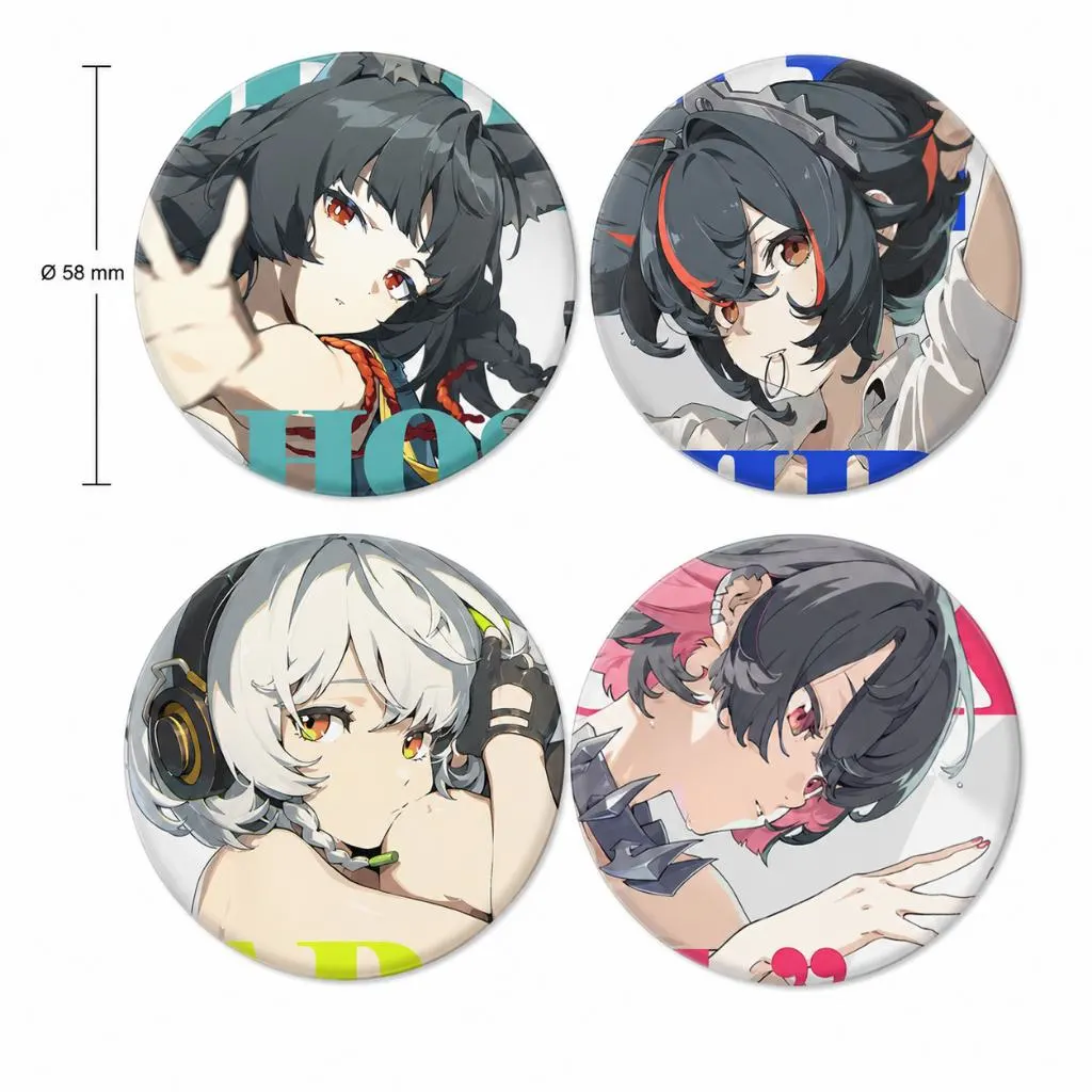 Botton Broche ZZZ Zenless Zone Zero 58mm Miyabi Anby Ellen Zhu Yuan Anime Game Button Boton Mochila Colecionável