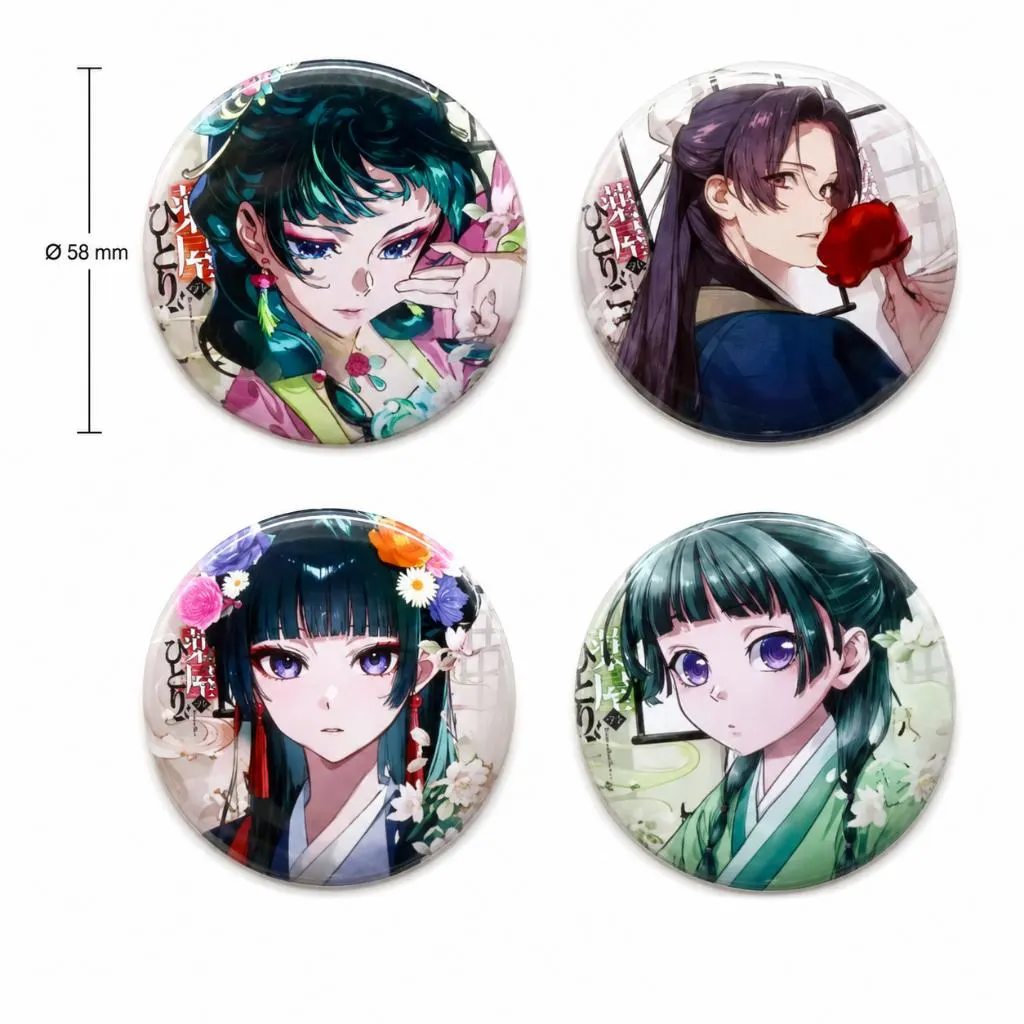Botton Broche Anime Maomao 58mm Diários de uma Apotecária Jinshi Kusuriya no Hitorigoto Button Boton Metal Mochila
