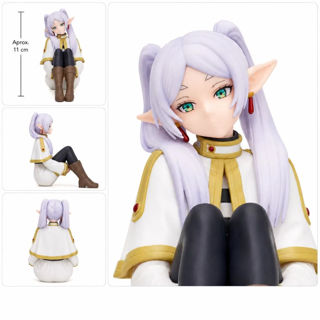 Action Figure Frieren Sentada 11cm Sousou no Frieren Jornada para o Além Boneco Anime Estatueta Colecionável PVC