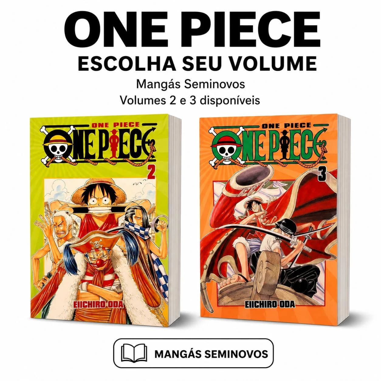 Mangá One Piece Conrad Português Volumes 2 e 3 Seminovos