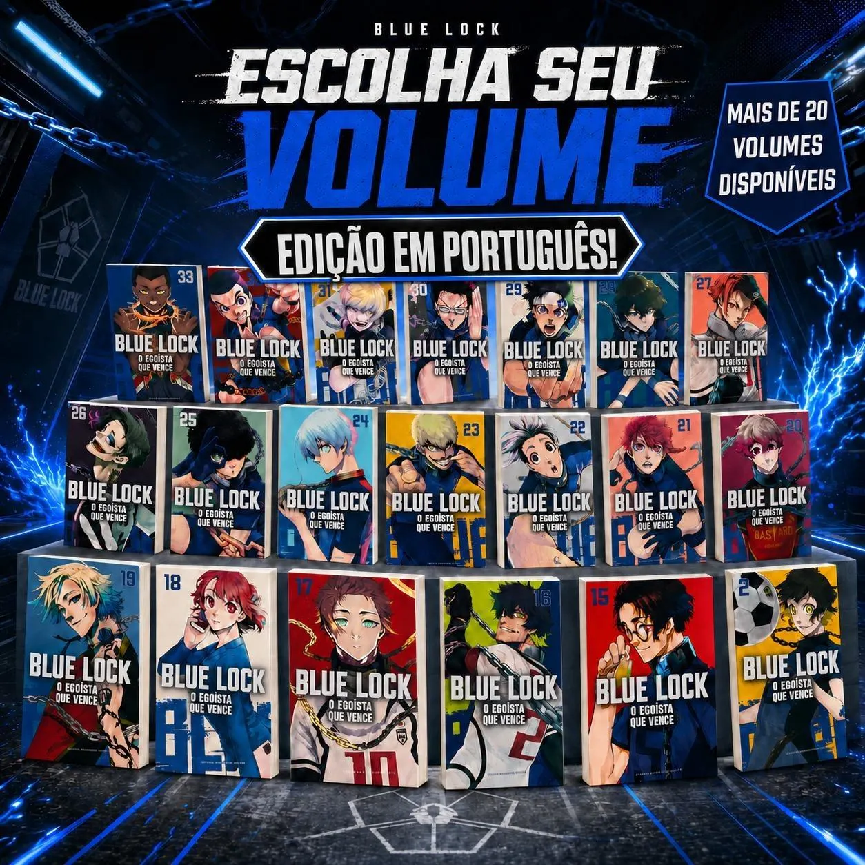 Mangá Blue Lock em Português Volumes Avulsos Novos e Lacrados Panini
