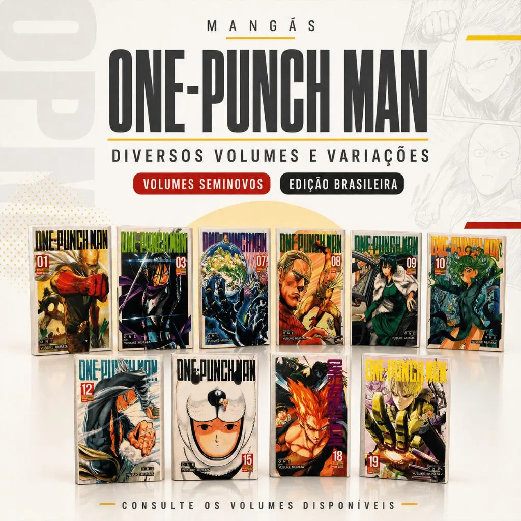 Mangá One Punch Man Panini em Português Volumes Avulsos Seminovos