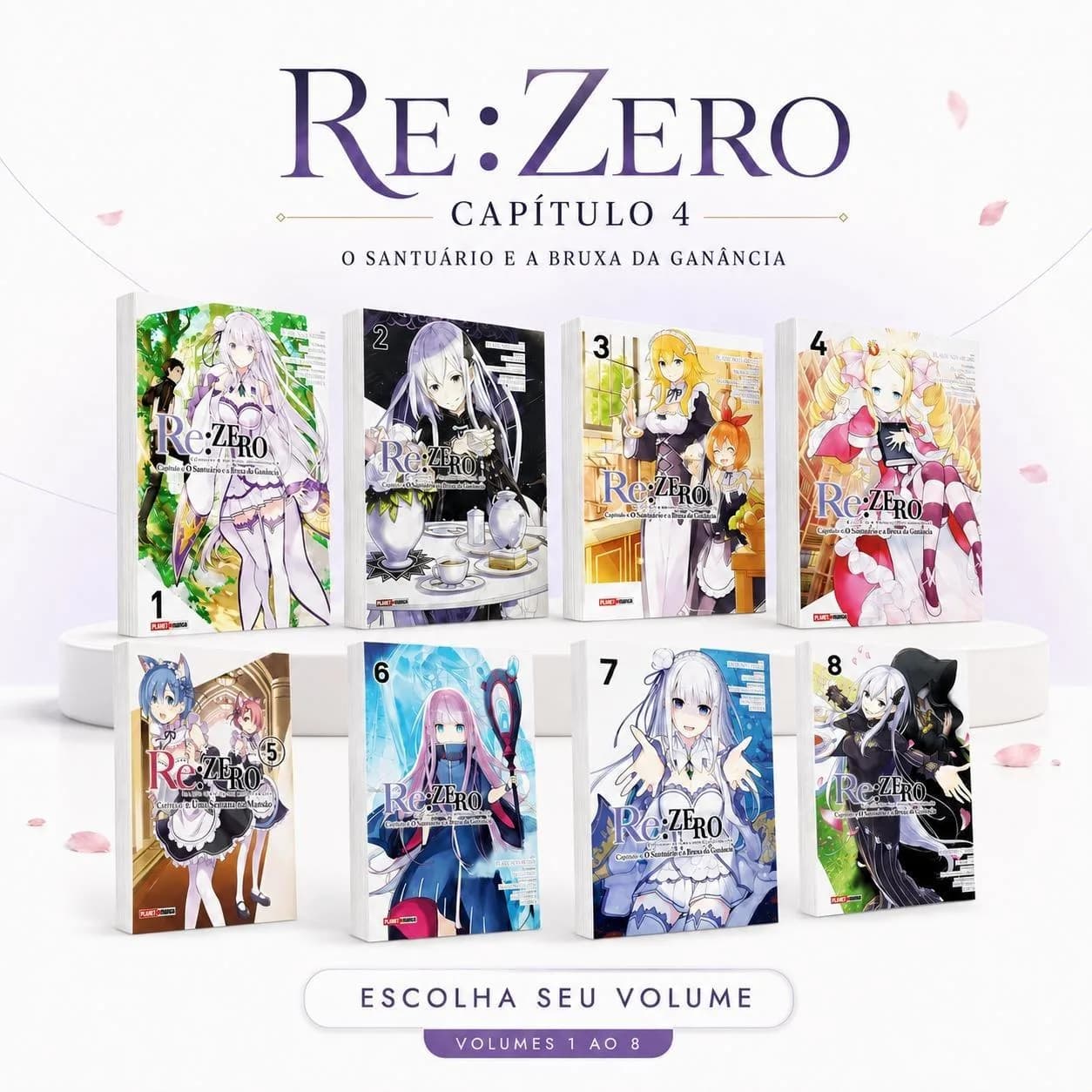 Mangá Re:Zero - Volumes 05, 06, 10 e 11 - Capítulo 3 e 4 - Novos & Lacrados - Panini