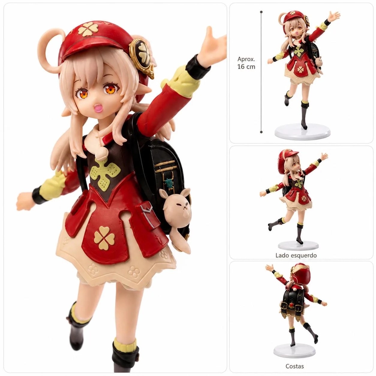 Action Figure Klee 16 cm Genshin Impact Nova sem Caixa com Base