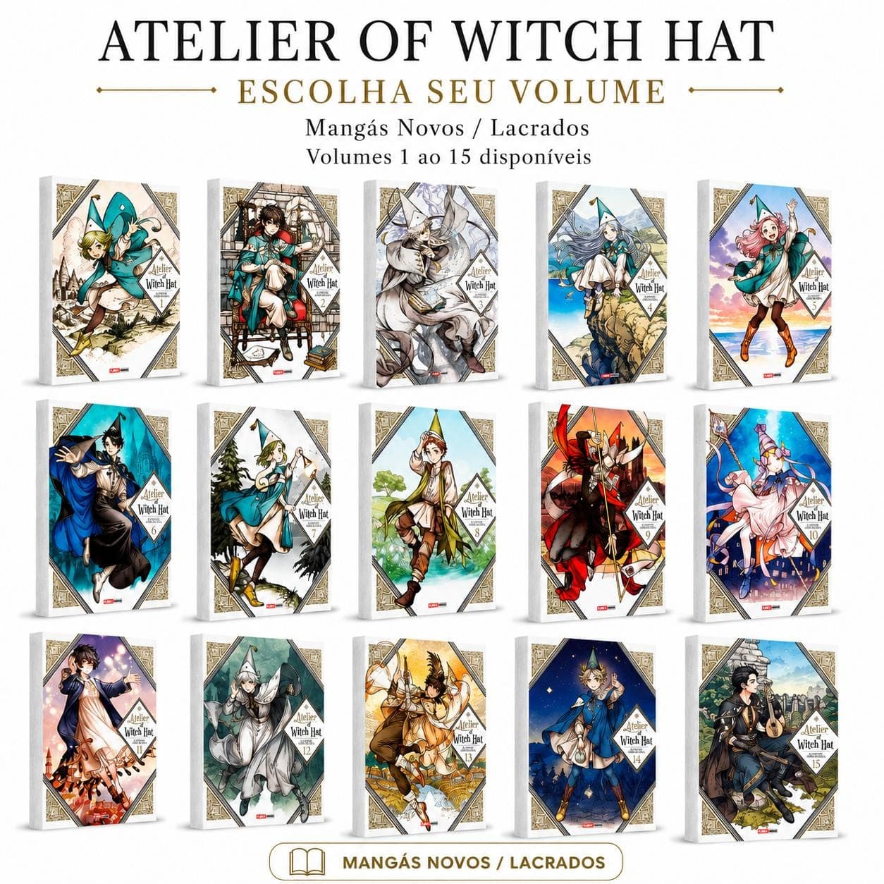Mangá Atelier of Witch Hat - O Ateliê de Bruxaria Panini Volumes Novos Lacrados