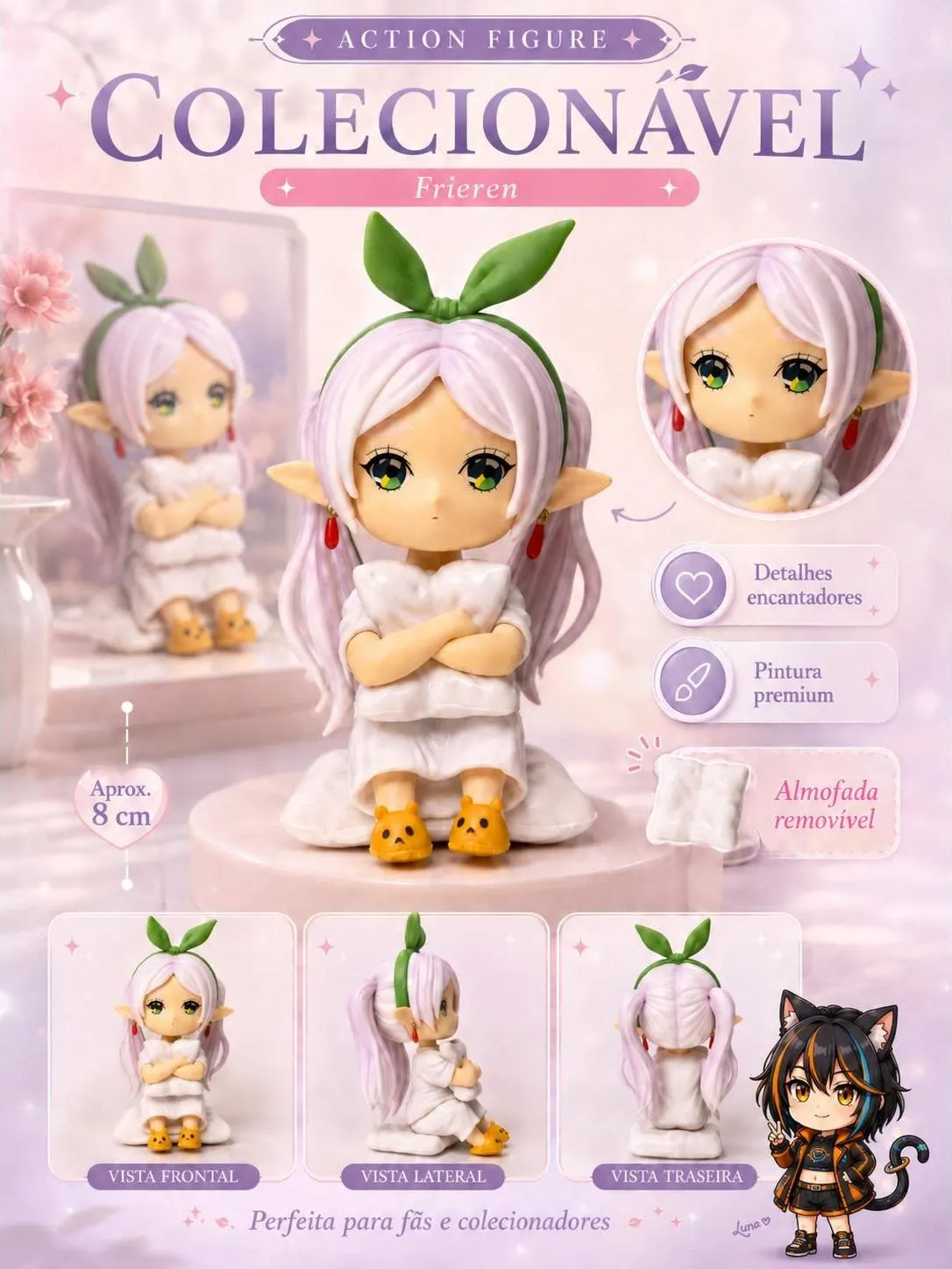 Action Figure Frieren de Pijama Chibi 9 cm | Frieren: Beyond Journey’s End