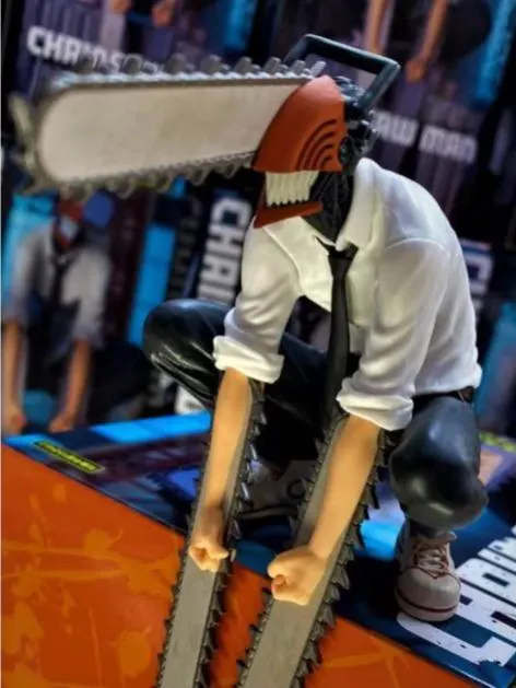 Action Figure Denji Chainsaw Man 14cm | Noodle Stopper - Motosserra - Estátua Anime PVC Colecionável Boneco